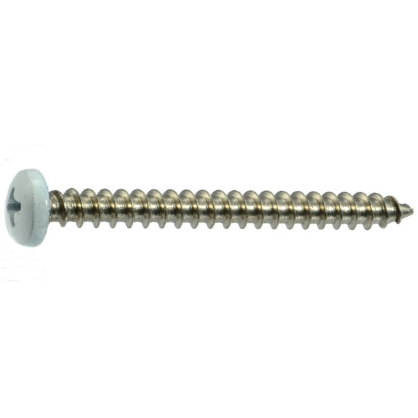 Midwest Fastener Sheet Metal Screw, #10 x 2 in, Painted 18-8 Stainless Steel Pan Head Phillips Drive, 100 PK 09091 - main